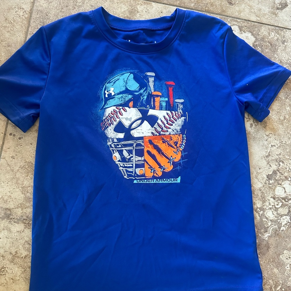 Under Armour Kids Royal Blue Sports Graphic Tee